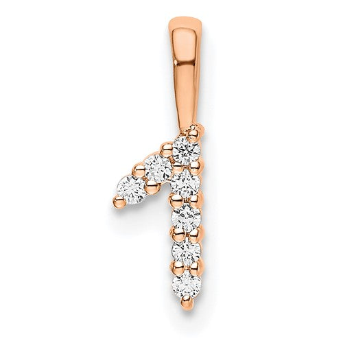 14k-rose-gold-diamond-number-1-pendant-SolomonJeweler-Wichita-KS-CustomJewelry