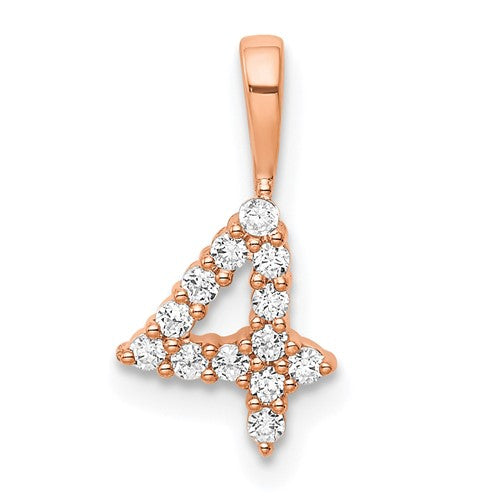 14k-rose-gold-diamond-number-4-pendant-SolomonJeweler-Wichita-KS-CustomJewelry