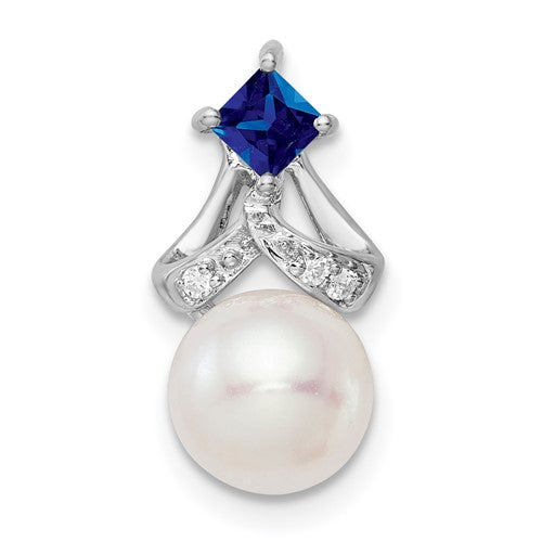 14k-white-gold-fwc-pearl-sapphire-diamond-chain-slide-SolomonJeweler-Wichita-KS-CustomJewelry