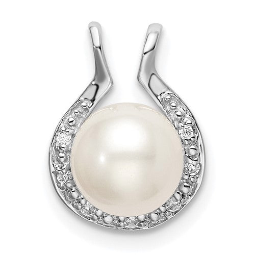 14k-white-gold-freshwater-cultured-pearl-diamond-chain-slide-SolomonJeweler-Wichita-KS-CustomJewelry