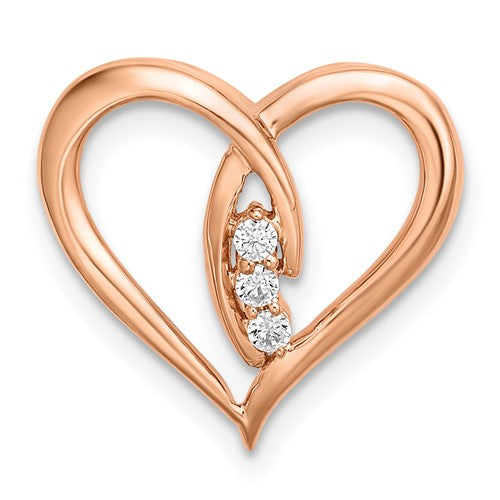 14k-rose-gold-diamond-polished-heart-chain-slide-SolomonJeweler-Wichita-KS-CustomJewelry