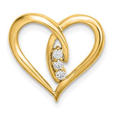 14k-diamond-polished-heart-chain-slide-SolomonJeweler-Wichita-KS-CustomJewelry