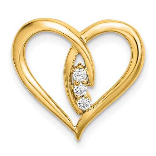 14k-diamond-polished-heart-chain-slide-SolomonJeweler-Wichita-KS-CustomJewelry
