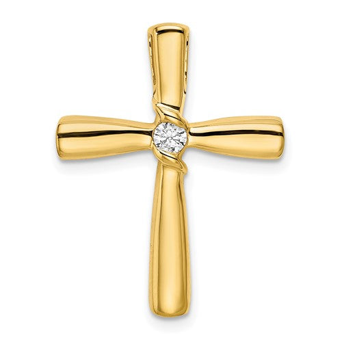 14k-polished-diamond-cross-chain-slide-SolomonJeweler-Wichita-KS-CustomJewelry