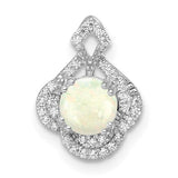 14k-white-gold-polished-oval-opal-diamond-vintage-chain-slide-SolomonJeweler-Wichita-KS-CustomJewelry