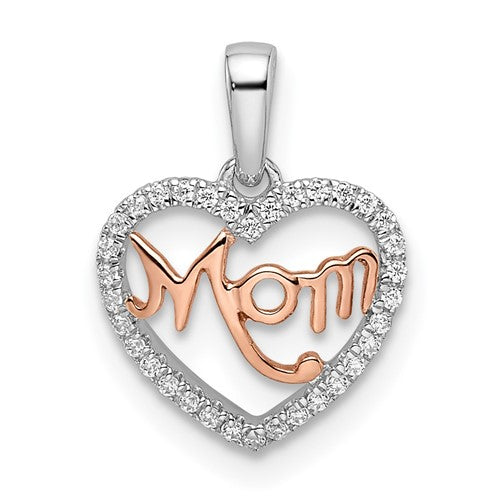 14k-two-tone-diamond-white-and-rose-mom-heart-pendant-SolomonJeweler-Wichita-KS-CustomJewelry