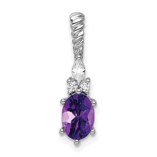 14k-white-gold-polished-diamond-and-amethyst-twisted-chain-slide-SolomonJeweler-Wichita-KS-CustomJewelry