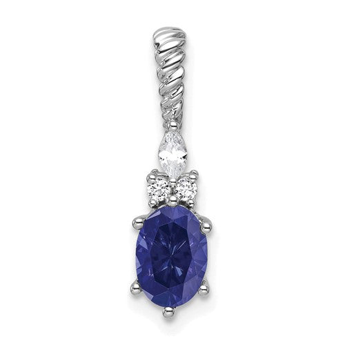 14k-white-gold-polish-diamond-and-lab-created-sapphire-twisted-chain-slide-SolomonJeweler-Wichita-KS-CustomJewelry