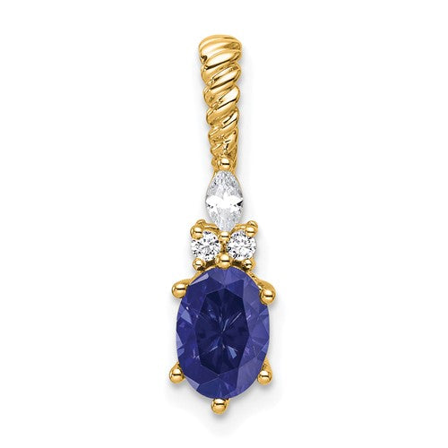 14k-polish-diamond-and-lab-created-sapphire-twisted-chain-slide-SolomonJeweler-Wichita-KS-CustomJewelry