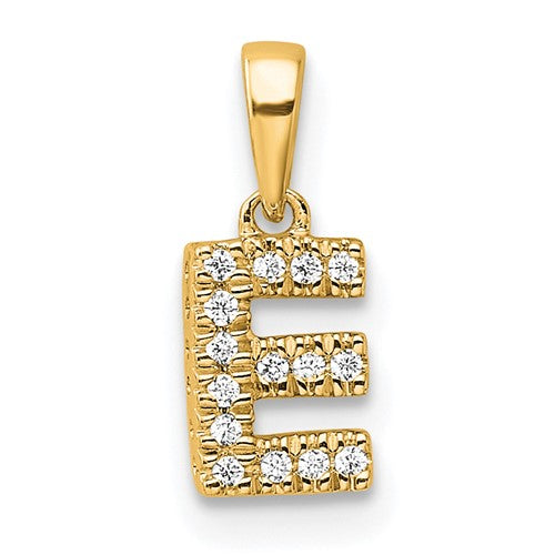 14k-diamond-letter-e-initial-with-bail-pendant-SolomonJeweler-Wichita-KS-CustomJewelry