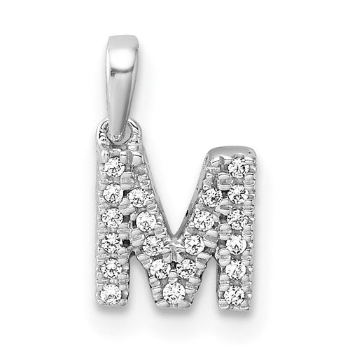 14k-white-gold-diamond-letter-m-initial-with-bail-pendant-SolomonJeweler-Wichita-KS-CustomJewelry