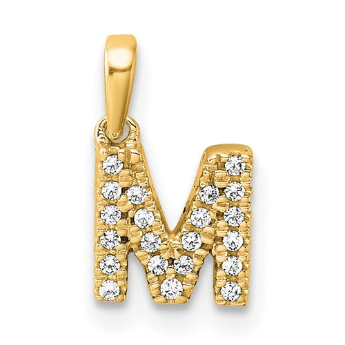 14k-diamond-letter-m-initial-with-bail-pendant-SolomonJeweler-Wichita-KS-CustomJewelry