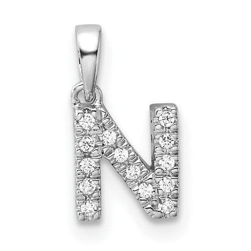 14k-white-gold-diamond-letter-n-initial-with-bail-pendant-SolomonJeweler-Wichita-KS-CustomJewelry