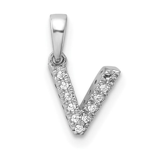 14k-white-gold-diamond-letter-v-initial-with-bail-pendant-SolomonJeweler-Wichita-KS-CustomJewelry