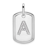 14k-white-gold-diamond-initial-a-dog-tag-charm-SolomonJeweler-Wichita-KS-CustomJewelry
