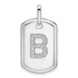 14k-white-gold-diamond-initial-b-dog-tag-charm-SolomonJeweler-Wichita-KS-CustomJewelry