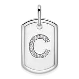 14k-white-gold-diamond-initial-c-dog-tag-charm-SolomonJeweler-Wichita-KS-CustomJewelry