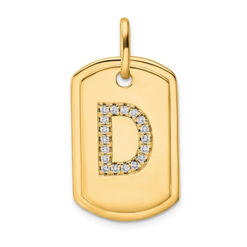 14k-diamond-initial-d-dog-tag-charm-SolomonJeweler-Wichita-KS-CustomJewelry