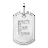 14k-white-gold-diamond-initial-e-dog-tag-charm-SolomonJeweler-Wichita-KS-CustomJewelry