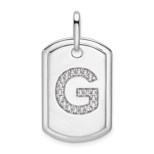 14k-white-gold-diamond-initial-g-dog-tag-charm-SolomonJeweler-Wichita-KS-CustomJewelry