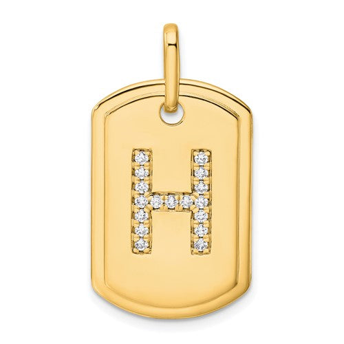 14k-diamond-initial-h-dog-tag-charm-SolomonJeweler-Wichita-KS-CustomJewelry