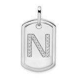 14k-white-gold-diamond-initial-n-dog-tag-charm-SolomonJeweler-Wichita-KS-CustomJewelry