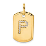 14k-diamond-initial-p-dog-tag-charm-SolomonJeweler-Wichita-KS-CustomJewelry