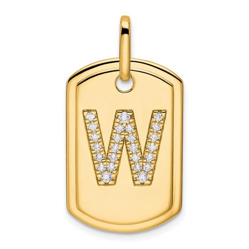 14k-diamond-initial-w-dog-tag-charm-SolomonJeweler-Wichita-KS-CustomJewelry