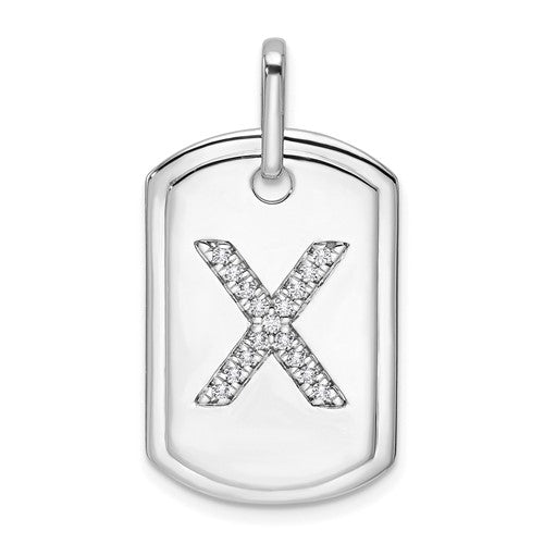 14k-white-gold-diamond-initial-x-dog-tag-charm-SolomonJeweler-Wichita-KS-CustomJewelry