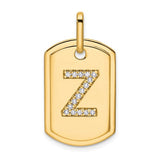 14k-diamond-initial-z-dog-tag-charm-SolomonJeweler-Wichita-KS-CustomJewelry