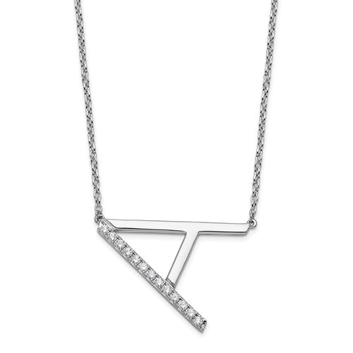 14k-white-gold-sideways-diamond-initial-a-necklace-SolomonJeweler-Wichita-KS-CustomJewelry