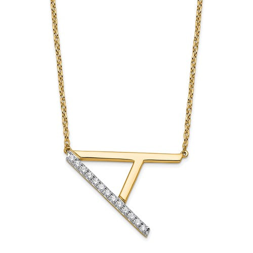 14k-sideways-diamond-initial-a-necklace-SolomonJeweler-Wichita-KS-CustomJewelry