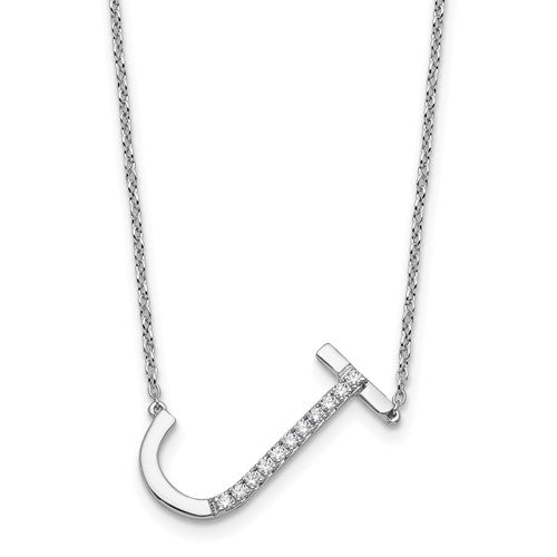 14k-white-gold-sideways-diamond-initial-j-necklace-SolomonJeweler-Wichita-KS-CustomJewelry
