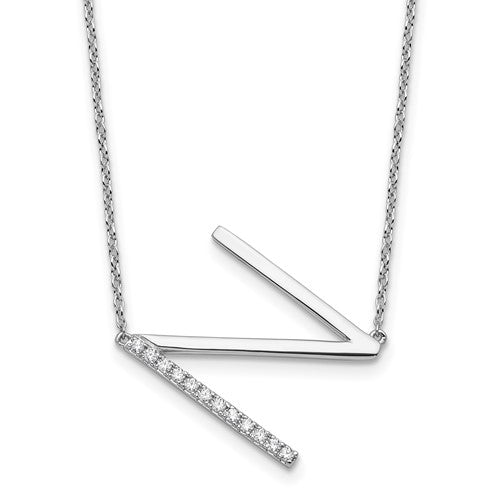 14k-white-gold-sideways-diamond-initial-n-necklace-SolomonJeweler-Wichita-KS-CustomJewelry