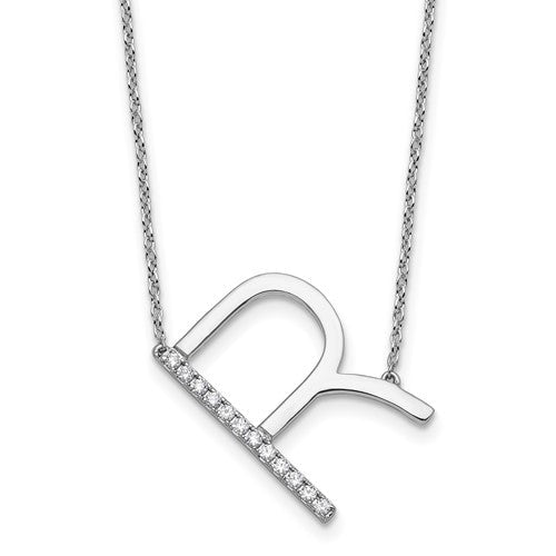 14k-white-gold-sideways-diamond-initial-r-necklace-SolomonJeweler-Wichita-KS-CustomJewelry