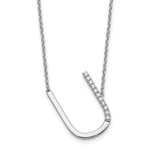 14k-white-gold-sideways-diamond-initial-u-necklace-SolomonJeweler-Wichita-KS-CustomJewelry