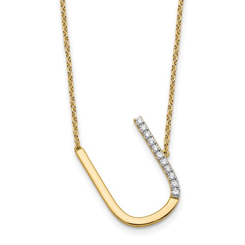 14k-sideways-diamond-initial-u-necklace-SolomonJeweler-Wichita-KS-CustomJewelry