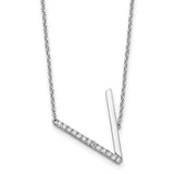 14k-white-gold-sideways-diamond-initial-v-necklace-SolomonJeweler-Wichita-KS-CustomJewelry