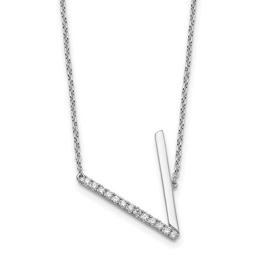 14k-white-gold-sideways-diamond-initial-v-necklace-SolomonJeweler-Wichita-KS-CustomJewelry