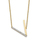 14k-sideways-diamond-initial-v-necklace-SolomonJeweler-Wichita-KS-CustomJewelry
