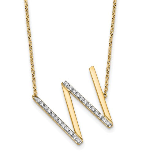 14k-sideways-diamond-initial-w-necklace-SolomonJeweler-Wichita-KS-CustomJewelry