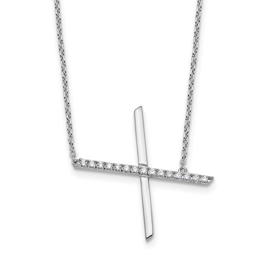 14k-white-gold-sideways-diamond-initial-x-necklace-SolomonJeweler-Wichita-KS-CustomJewelry