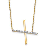 14k-sideways-diamond-initial-x-necklace-SolomonJeweler-Wichita-KS-CustomJewelry