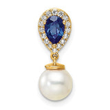 14k-polished-diamond-pearl-and-sapphire-teardrop-chain-slide-SolomonJeweler-Wichita-KS-CustomJewelry