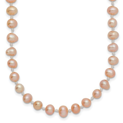 14k-4-5mm-pink-near-round-freshwater-cultured-pearl-necklace-SolomonJeweler-Wichita-KS-CustomJewelry