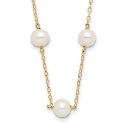 14k-5-5-6-5mm-white-near-round-fw-cultured-pearl-12-station-necklace-SolomonJeweler-Wichita-KS-CustomJewelry