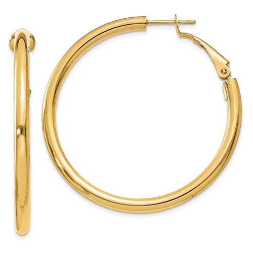 14k-3x41mm-polished-round-omega-back-hoop-earrings-SolomonJeweler-Wichita-KS-CustomJewelry