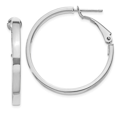 14k-white-gold-3x30mm-polished-square-tube-round-hoop-earrings-SolomonJeweler-Wichita-KS-CustomJewelry
