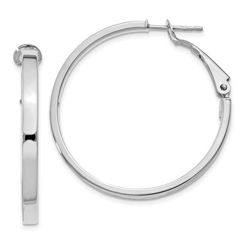 14k-white-gold-3x35mm-polished-square-tube-round-hoop-earrings-SolomonJeweler-Wichita-KS-CustomJewelry
