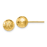 14k-8mm-diamond-cut-mirror-ball-post-earrings-SolomonJeweler-Wichita-KS-CustomJewelry
